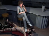 Lezdom Machine Fucked Under Feet